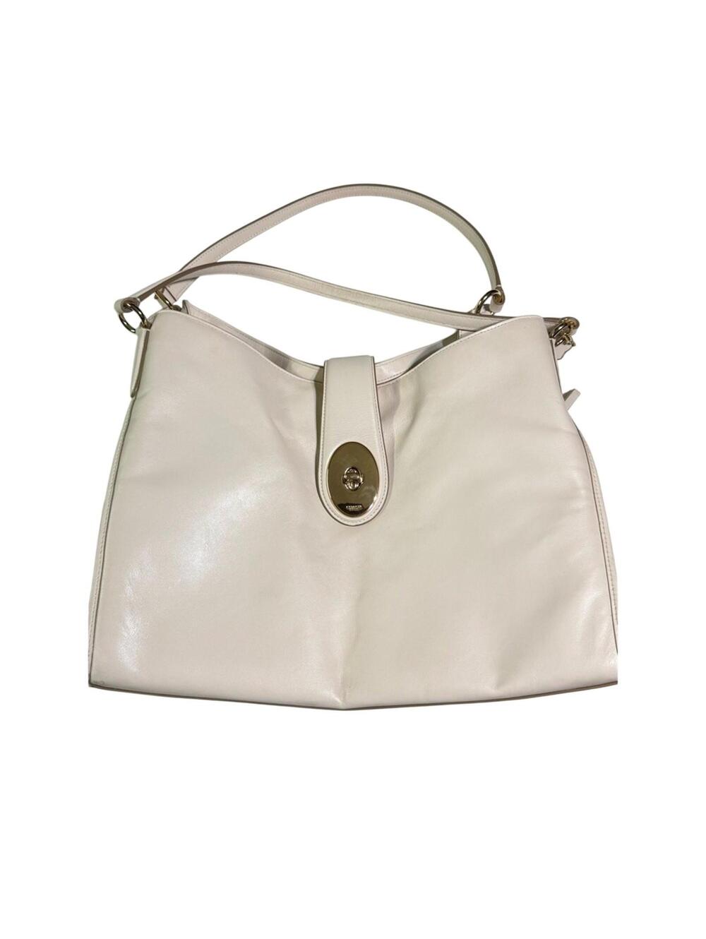 Coach Elegant Cream Leather Handbag